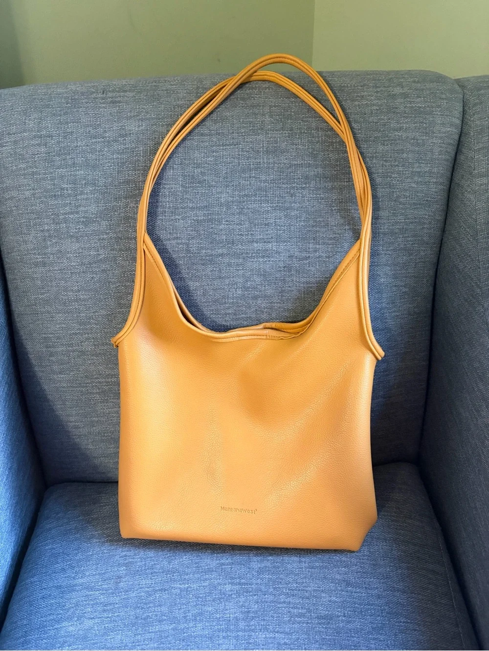 Montana West Mustard Yellow Vegan Leather Slouchy Hobo Tote Shoulder Bag